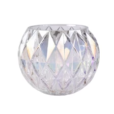 China Round clear Glass Candle jar in bulk manufacturer
