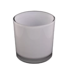 China Inside White Spray Color Glass Candle Jar manufacturer