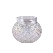 China Wholesales Luxury white round glass jar candle manufacturer