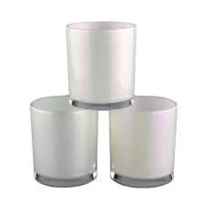 China 8OZ 10OZ Inside White and Ion Plating Glass Candle Jar wholesale manufacturer