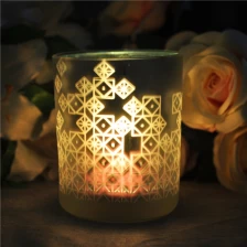 China Christmas decorative matte tea light candle holder glass manufacturer