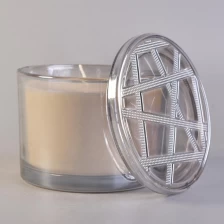 China 10oz 20oz Home decoration luxury candle glass holder with lids manufacturer