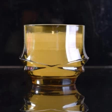 China 10oz 20oz Sunny gold Luxury decorative candle glass holders manufacturer