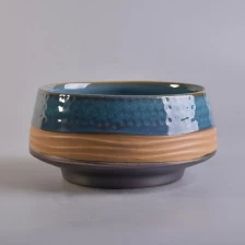 China Supplier custom unique large blue ceramic candle holder manufacturer