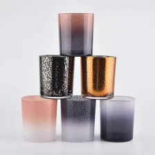 China Gradient Color Glass Candle Jars manufacturer
