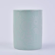 China Custom logo matte ceramic candle jar manufacturer