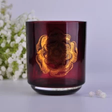China Wholesales luxury scented cylinder glass candle jars containers manufacturer