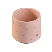 China Customized ceramic container jar for candle with lid manufacturer