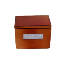 China Home decoration square scented tealight Glass Candle jars with lids manufacturer