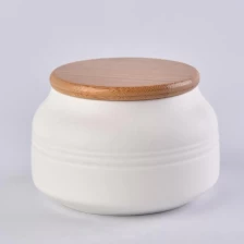 China 8oz matte white ceramic candle holder with lid manufacturer