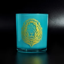 China 6oz ODM home decoration blue tealight  glass jar candle manufacturer