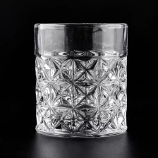 China 100ml Wholesales luxury geometric crystal glass candle jar manufacturer