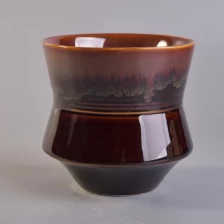 China Wholesales brown candle ceramic container 8oz 10oz 12oz manufacturer