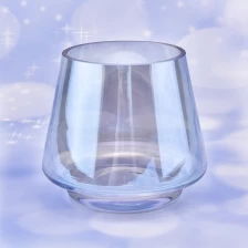 China Home decoration empty iridescent tealight glass candle jars manufacturer