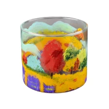 China Wholesales clear tealight candle jars glass beautiful 10oz 12oz manufacturer
