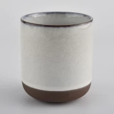 China 430ml Popular Round Bottom Shaped Ceramic Candle Jar manufacturer