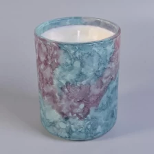 China Wholesales custom empty marble ceramic candle jars container manufacturer