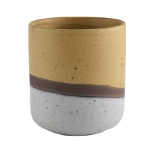 China In bulk glaze cylinder votive ceramic candle holder jars manufacturer