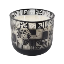 China Wholesales empty tealight decorative black ceramic candle holder jar manufacturer