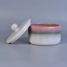 China 10oz 12oz 14oz Home decor ceramic candle jar with lid manufacturer