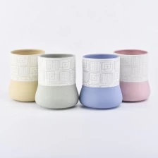 China Lovely Ceramic Candle Holders jars for candle making manufacturer