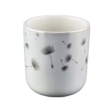 China Wholesales empty decorative glossy candle ceramic jars 7 oz 10 oz manufacturer