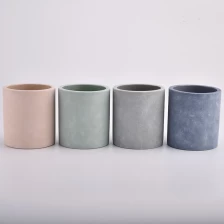 China Custom Cylinder Cement Candle Vessels Wholesale manufacturer