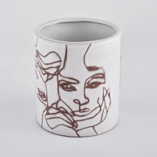 China 400ml Luxury Matte White Candle Vessel Ceramic manufacturer