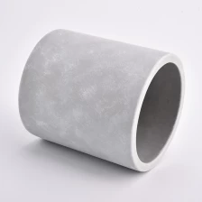 China Popular Natural Gray Concrete Candle Vessels Wholesale manufacturer