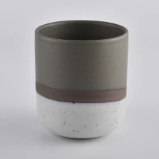 China Popular Round Bottom Shaped Ceramic Jars Candle Wholesale manufacturer