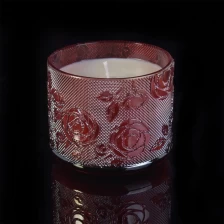 China 10oz 14oz 18oz Customized luxurious color round candle glass holder for wedding manufacturer