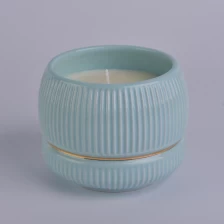 China Sunny new design empty round recycled ceramic candle holders manufacturer