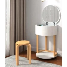 Chine mirror makeup box dressing table with solid wood stool - COPY - n4jdef fabricant