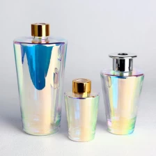 China Electroplated Round Glass Diffuser Bottles with Caps manufacturer