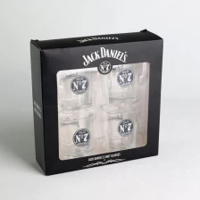 Cina Bicchieri da shot stampati con decalcomanie personalizzate da 2 once con set di scatole regalo personalizzate stampate a colori produttore