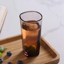 중국 라이트 브라운 맑은 물 하이볼 유리 컵 칵테일 글라스 제조업체