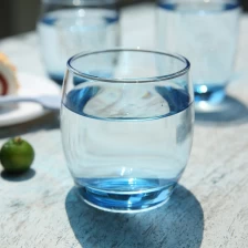 porcelana Vaso alto de agua azul claro, vaso de cristal para cóctel, fondo pesado fabricante