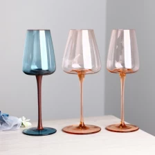 China Colored blue and pink red wine glass 2 sizes manufacturer