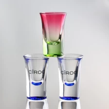 Cina Bicchiere da shot colorato svasato stampato con logo personalizzato con fondo pesante produttore