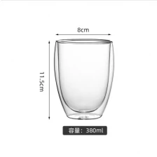 China Wholesale 380ml 12.5oz heat resistant double layer cup. Source factory. Ready to ship manufacturer