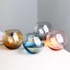 China mouth blown round bubble stemless wine glass set of 4 manufacturer