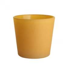 China 1000ml Big size opaque matte spray bucket-shaped glass candle vessel manufacturer