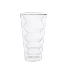 porcelana Vaso de vidrio con aislamiento de 235 ml y 6 oz de doble pared para agua con gas y cerveza fabricante