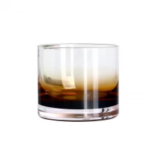 China Lead free crystal cylindrical 200ml 7.5oz colored gradient brown tumbler whisky glass cup manufacturer