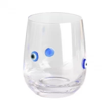 China Food-safe Decorative Giftable 3D inlay Lead Free Crystal stemless wine glass Drinking Cup for holiday parties manufacturer