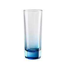 China Custom 1.5 oz gradient blue shot glasses set with heavy base manufacturer