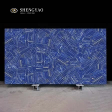 China Blaue Streifenbeschaffenheit Lapis Lazuli Edelsteinplatte Hersteller