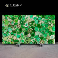 China Hintergrundbeleuchtete grüne Achat-Edelsteinplatte Hersteller