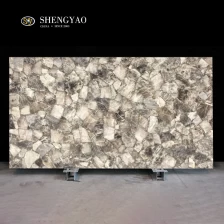 Chine Dalle de pierres précieuses en cristal fumé de couleur claire fabricant