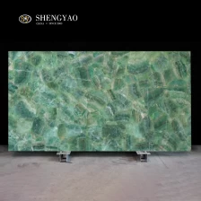 中国 有纹正切绿萤石宝石板 制造商